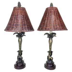 Pair of Safari Themed Table Lamps