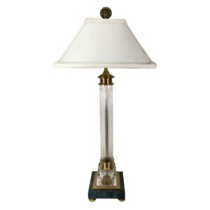 Wildwood Glass Table Lamp with Marble Base