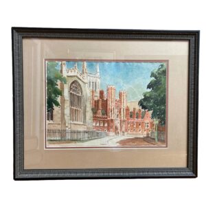 Original Watercolor of English Cathedral