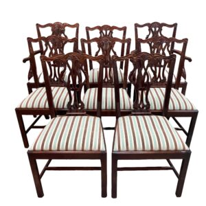 Set of Eight Mahogany Dining Chairs by Wellington Hall