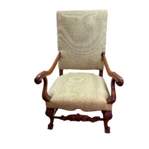 Antique Library Chair with Nail Head Trim