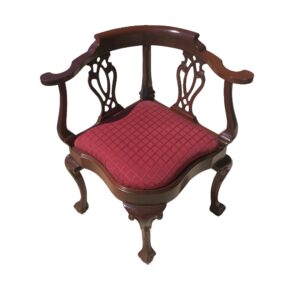 Hancock and Moore Mahogany Corner Chair with Ball and Claw Feet