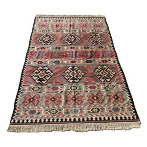 6x9 Colorful Turkish Kilim Handknotted Area Rug