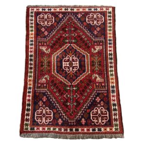 3x5 Vibrant Persian Hand-Knotted Area Rug